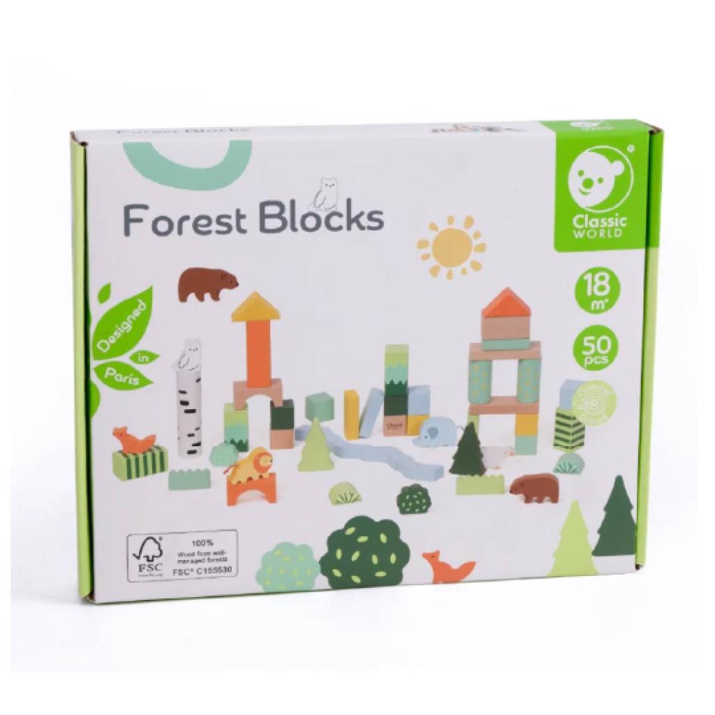 Classic World Forest Blocks – 50 Pieces